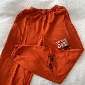Boys Lie orange one night stand sweatpants